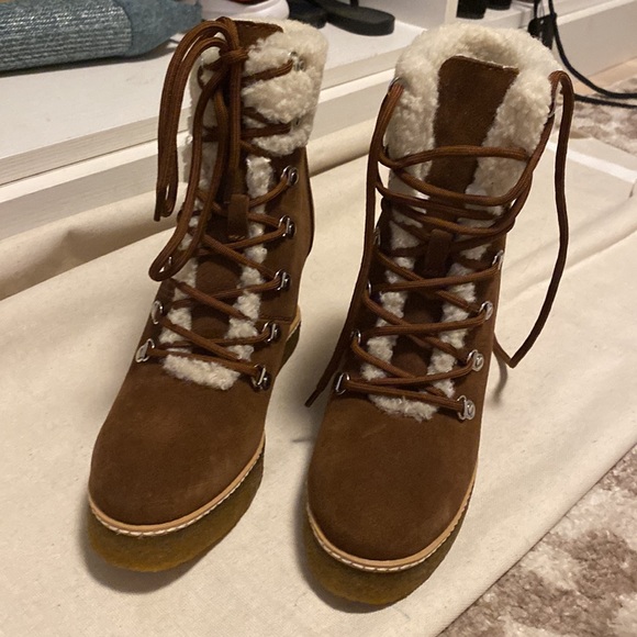 Steve Madden camel suede and faux fur boots - Picture 6 of 7